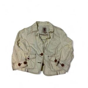 Cream and white vintage Forever 21 mini jacket